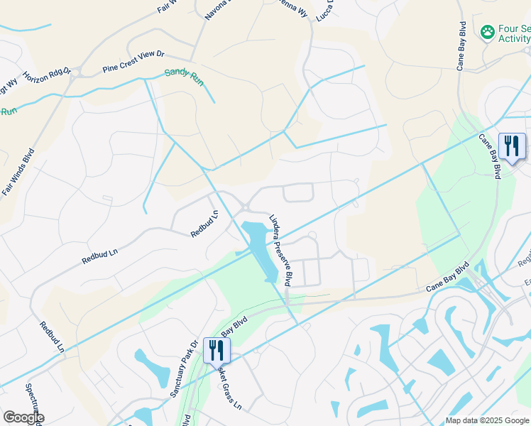 map of restaurants, bars, coffee shops, grocery stores, and more near Lindera Preserve Boulevard in Moncks Corner