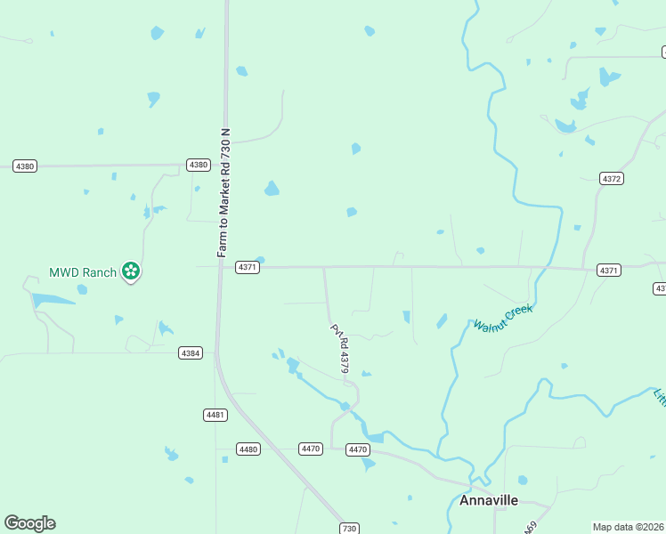 map of restaurants, bars, coffee shops, grocery stores, and more near 2205 County Road 4371 in Decatur