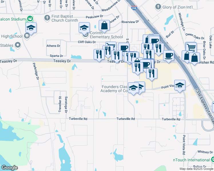map of restaurants, bars, coffee shops, grocery stores, and more near 1026 Almond Street in Hickory Creek