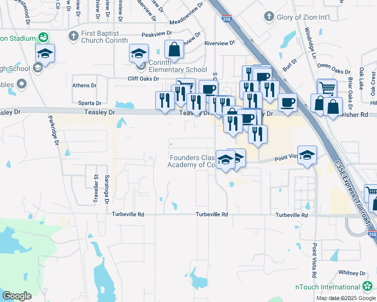 map of restaurants, bars, coffee shops, grocery stores, and more near 1026 Almond Street in Hickory Creek