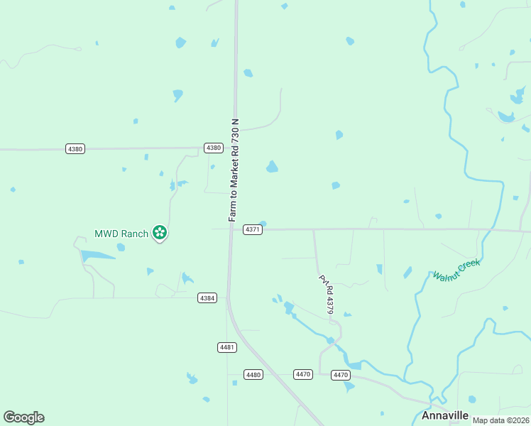 map of restaurants, bars, coffee shops, grocery stores, and more near County Road 4371 in Decatur
