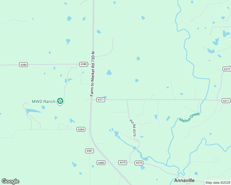 map of restaurants, bars, coffee shops, grocery stores, and more near 2036 County Road 4371 in Decatur