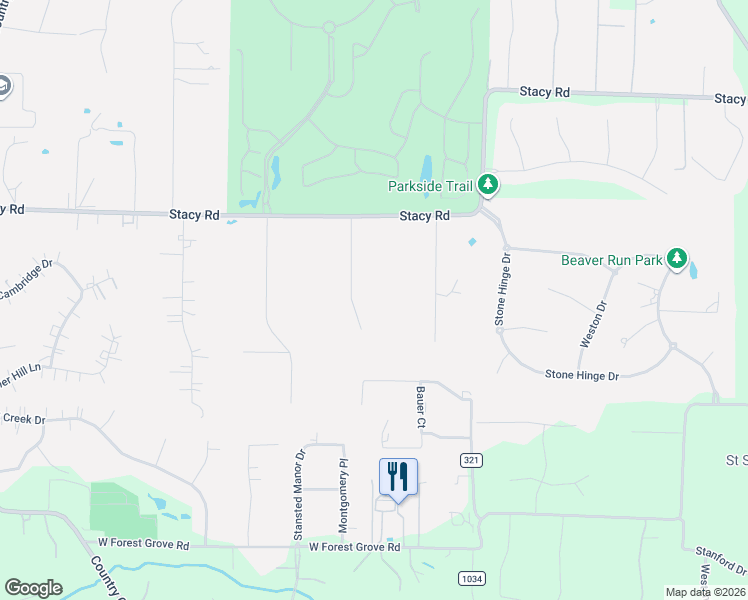 map of restaurants, bars, coffee shops, grocery stores, and more near 80 Affirmed Lane in Fairview