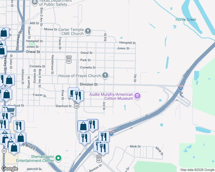 map of restaurants, bars, coffee shops, grocery stores, and more near 1123 Division Street in Greenville