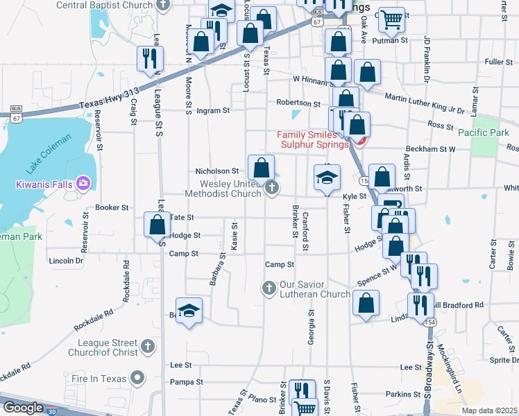 619 Texas Street, Sulphur Springs TX - Walk Score