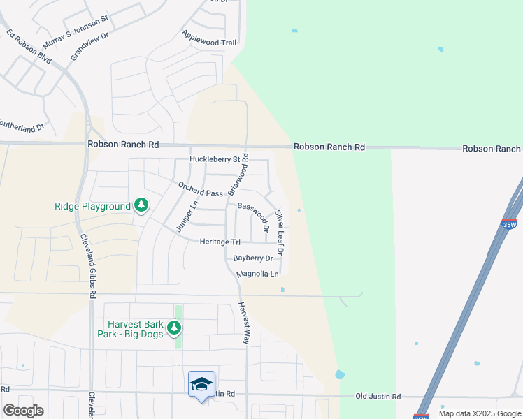 map of restaurants, bars, coffee shops, grocery stores, and more near 2609 Basswood Drive in Northlake