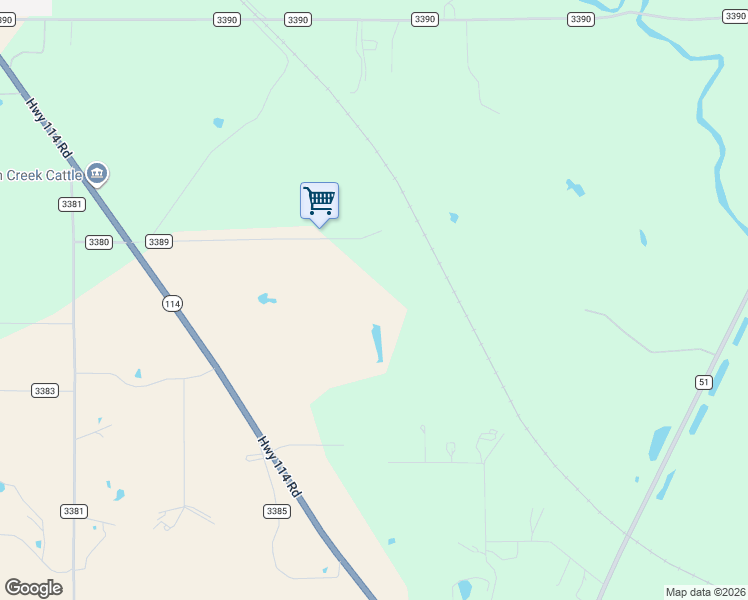 map of restaurants, bars, coffee shops, grocery stores, and more near County Road 3389 in Paradise