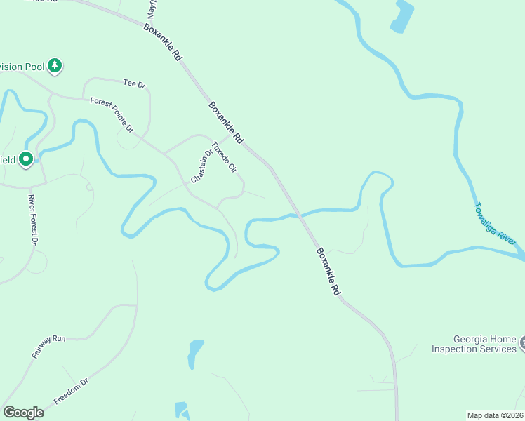 map of restaurants, bars, coffee shops, grocery stores, and more near 103 Ranch Circle in Forsyth