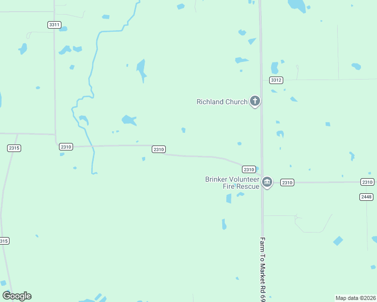 map of restaurants, bars, coffee shops, grocery stores, and more near 2865 County Road 2310 in Sulphur Springs