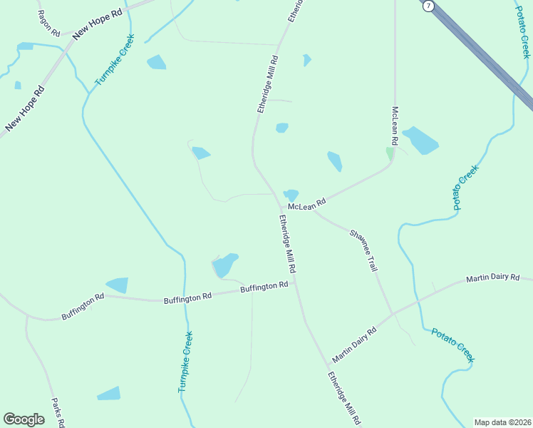 map of restaurants, bars, coffee shops, grocery stores, and more near 564 Etheridge Mill Road in Milner