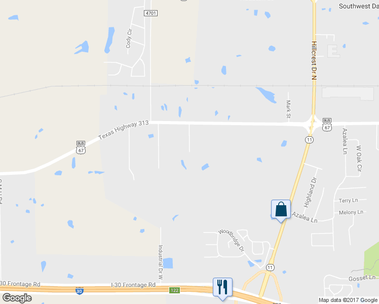 map of restaurants, bars, coffee shops, grocery stores, and more near 221 Turtle Creek Drive in Sulphur Springs