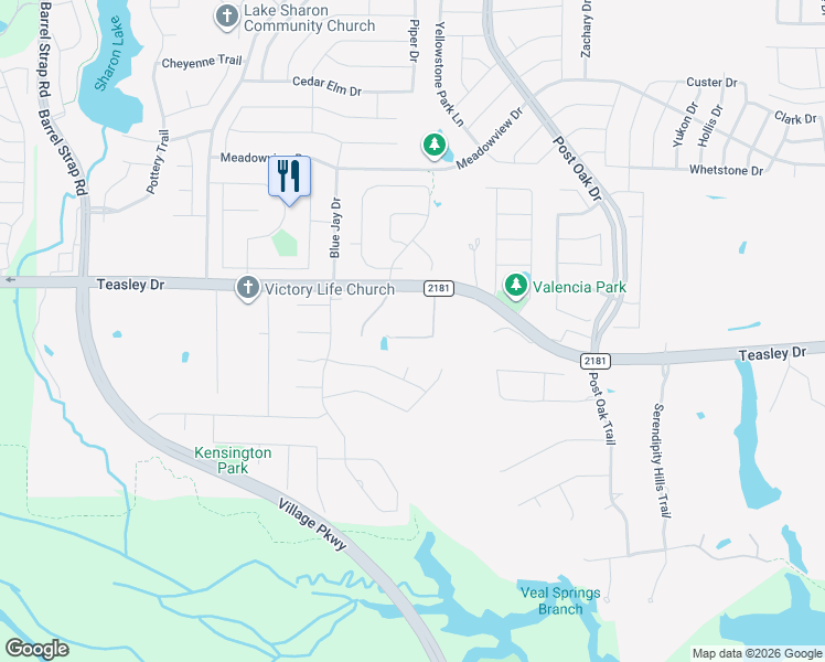map of restaurants, bars, coffee shops, grocery stores, and more near 3375 Forest Glen Drive in Corinth