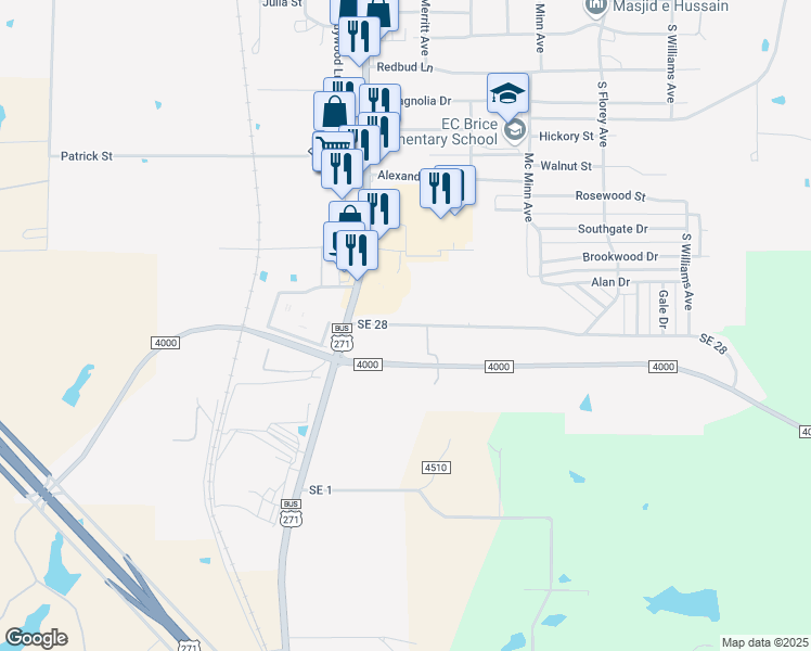 map of restaurants, bars, coffee shops, grocery stores, and more near 120 Tennison Road in Mount Pleasant