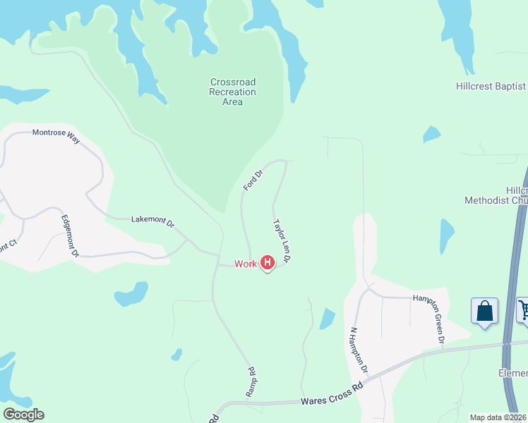 map of restaurants, bars, coffee shops, grocery stores, and more near 129 Taylor Len Drive in LaGrange