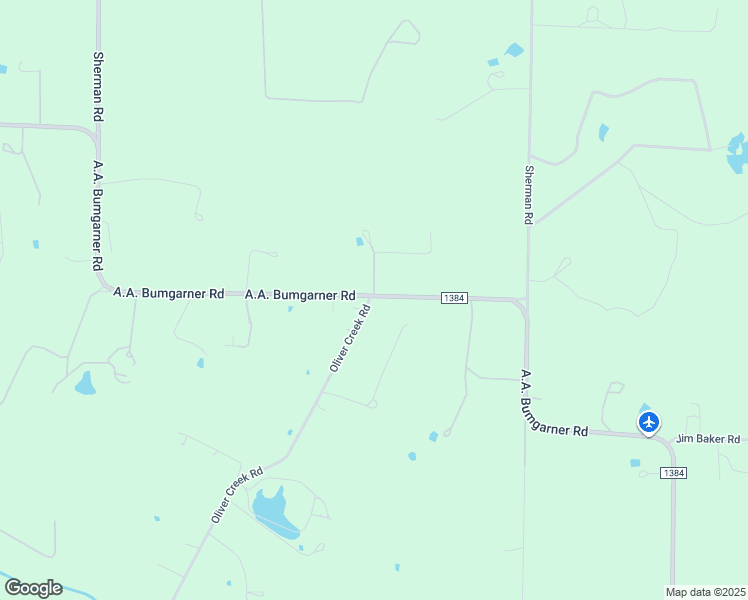 map of restaurants, bars, coffee shops, grocery stores, and more near 22751 A.A. Bumgarner Road in Justin