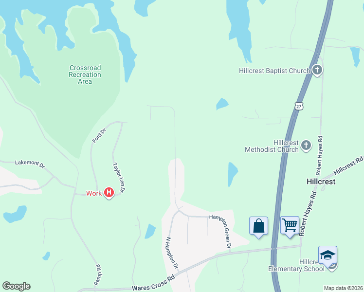 map of restaurants, bars, coffee shops, grocery stores, and more near 426 Hampton Green Drive in LaGrange