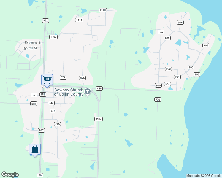 map of restaurants, bars, coffee shops, grocery stores, and more near 10111 County Road 448 in Princeton