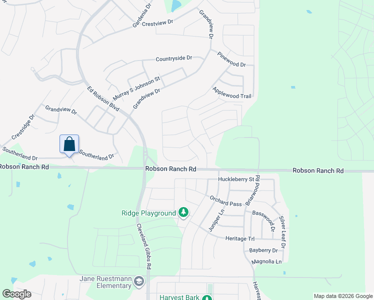 map of restaurants, bars, coffee shops, grocery stores, and more near 10000 Baywood Court in Denton