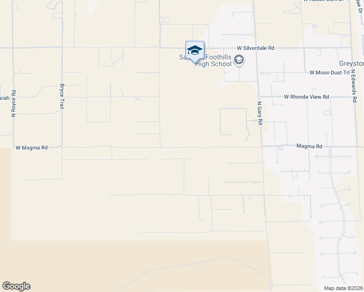 map of restaurants, bars, coffee shops, grocery stores, and more near West Magma Road in Pinal County