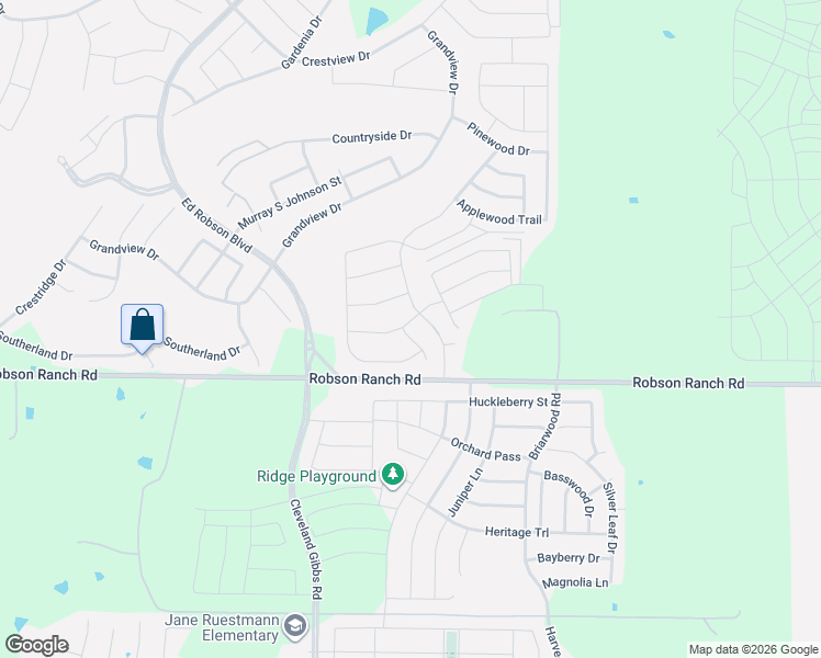 map of restaurants, bars, coffee shops, grocery stores, and more near 9700 Ironwood Drive in Denton