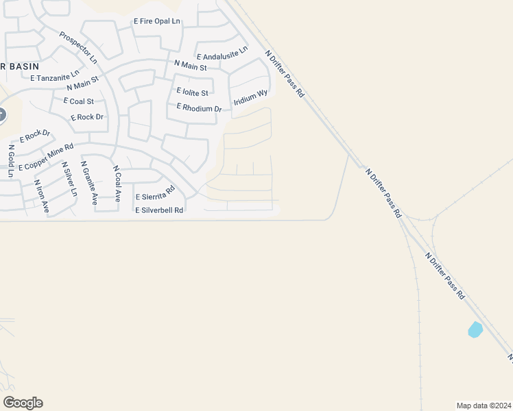 map of restaurants, bars, coffee shops, grocery stores, and more near 5250 East Silverbell Road in San Tan Valley