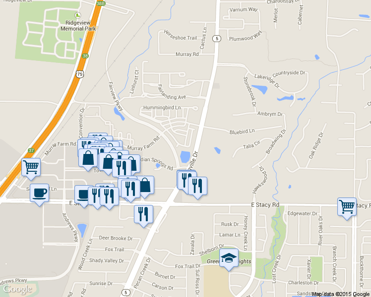map of restaurants, bars, coffee shops, grocery stores, and more near 5808 Antique Rose Trail in Fairview
