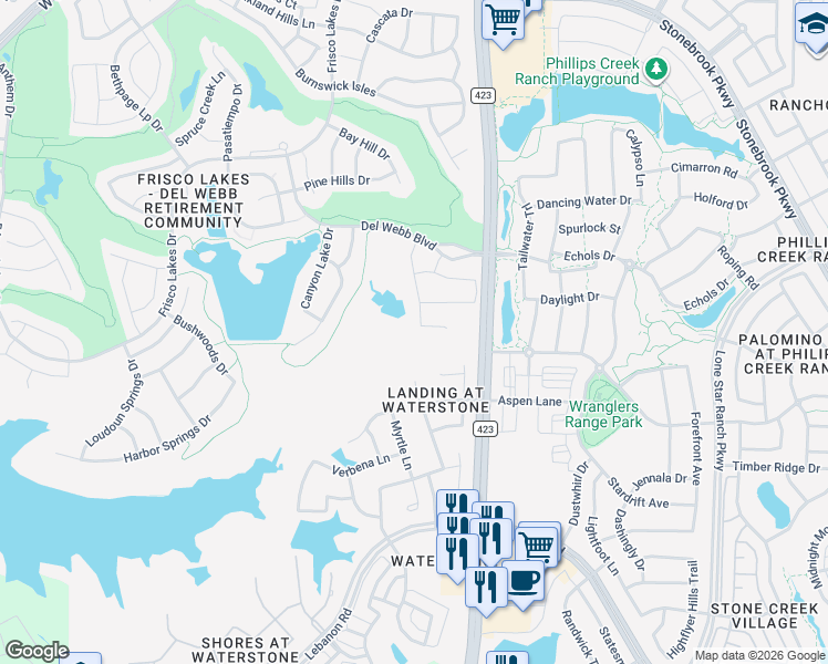 map of restaurants, bars, coffee shops, grocery stores, and more near 397 Balboa Court in Frisco