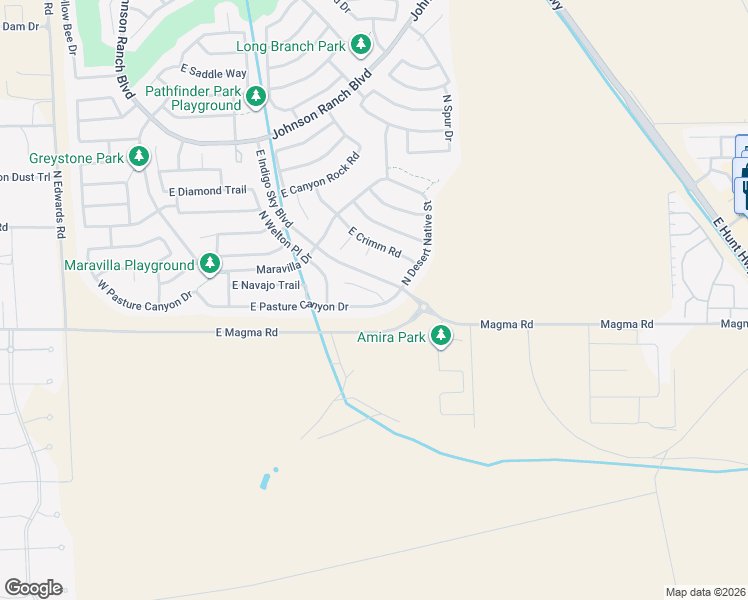 map of restaurants, bars, coffee shops, grocery stores, and more near 954 East Pasture Canyon Drive in San Tan Valley