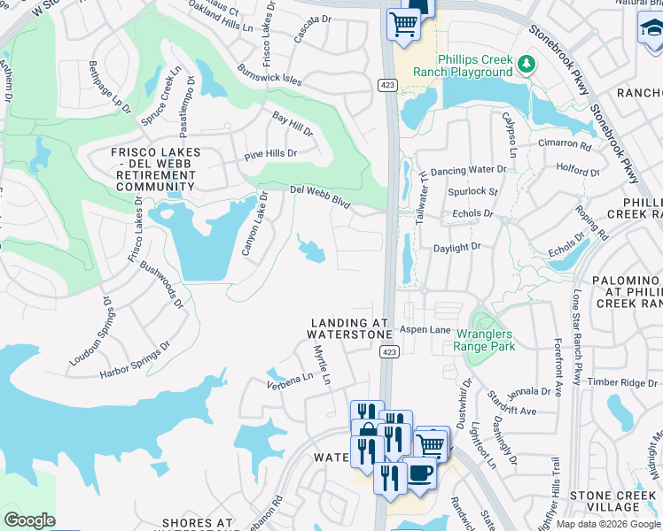map of restaurants, bars, coffee shops, grocery stores, and more near 397 Balboa Court in Frisco