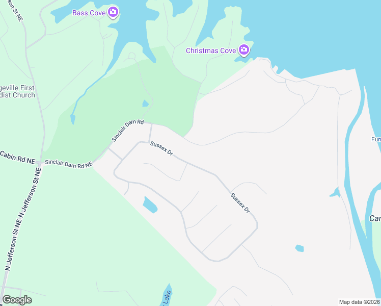map of restaurants, bars, coffee shops, grocery stores, and more near 3640-3650 Sussex Drive in Milledgeville