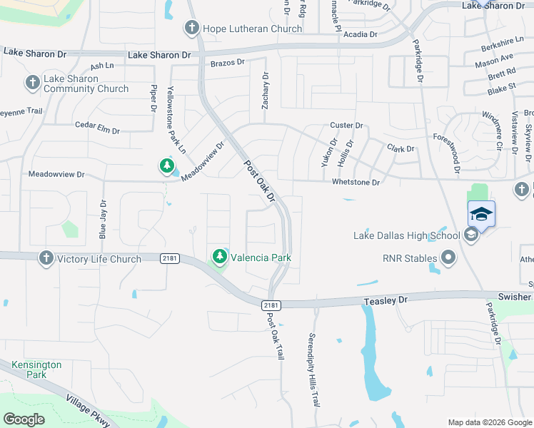 map of restaurants, bars, coffee shops, grocery stores, and more near 3204 Stonewick Drive in Corinth