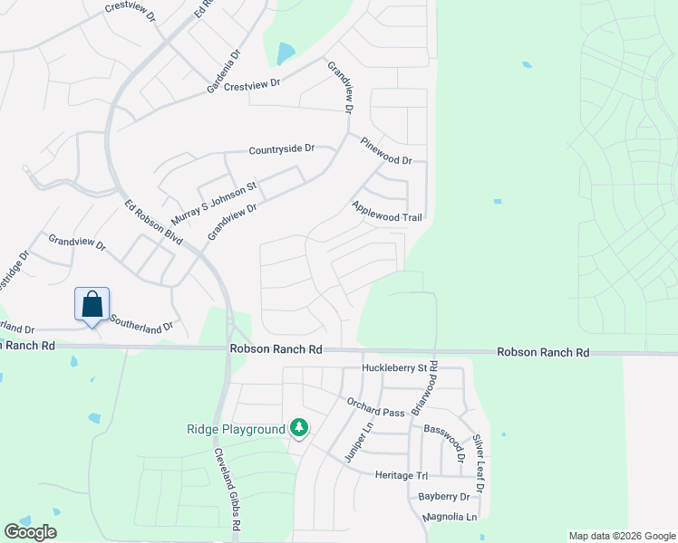 map of restaurants, bars, coffee shops, grocery stores, and more near 9609 Windwood Lane in Denton