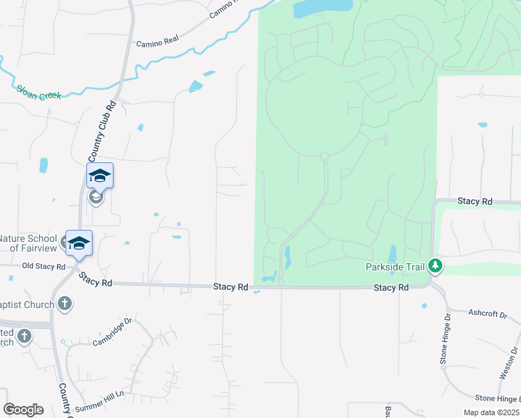 map of restaurants, bars, coffee shops, grocery stores, and more near 363 Pine Valley in McKinney