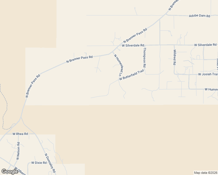 map of restaurants, bars, coffee shops, grocery stores, and more near West Butterfield Trail in San Tan Valley