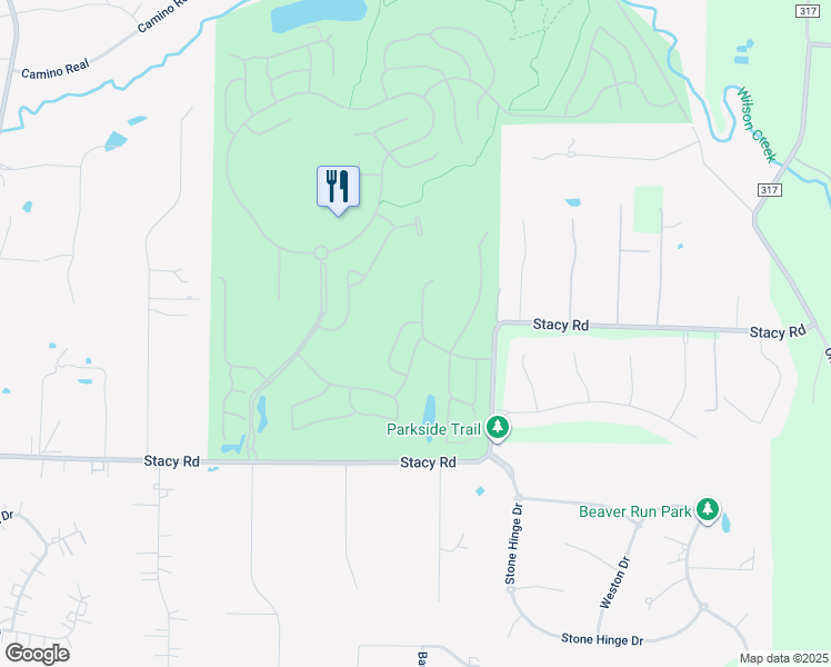 map of restaurants, bars, coffee shops, grocery stores, and more near 405 Saddleback Drive in Fairview
