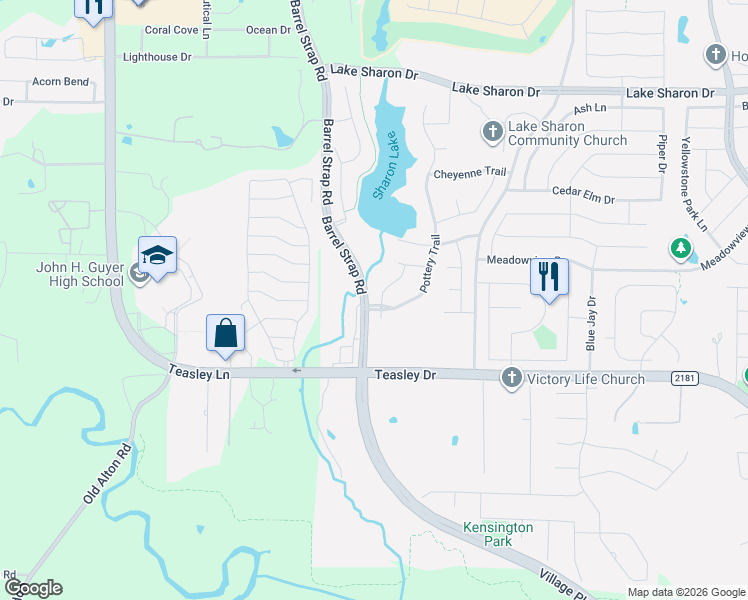 map of restaurants, bars, coffee shops, grocery stores, and more near 3020 Kiln Drive in Corinth