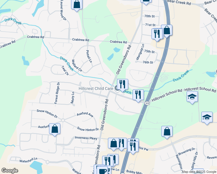 map of restaurants, bars, coffee shops, grocery stores, and more near 8000 Old Greensboro Road in Tuscaloosa