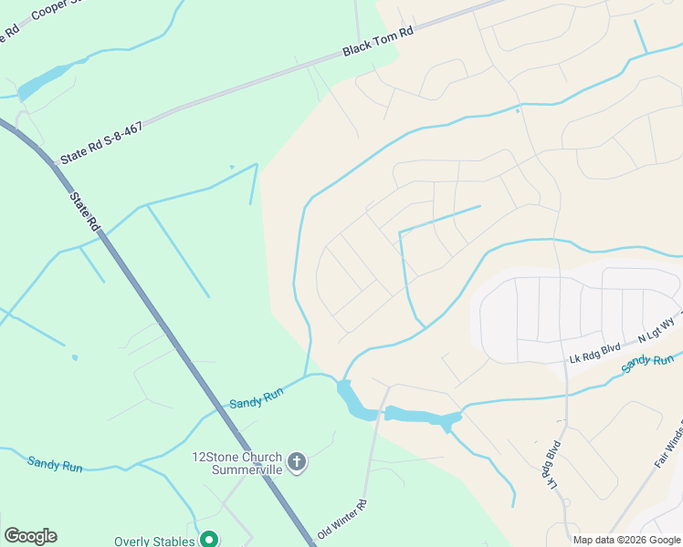 map of restaurants, bars, coffee shops, grocery stores, and more near Unnamed Road in Summerville