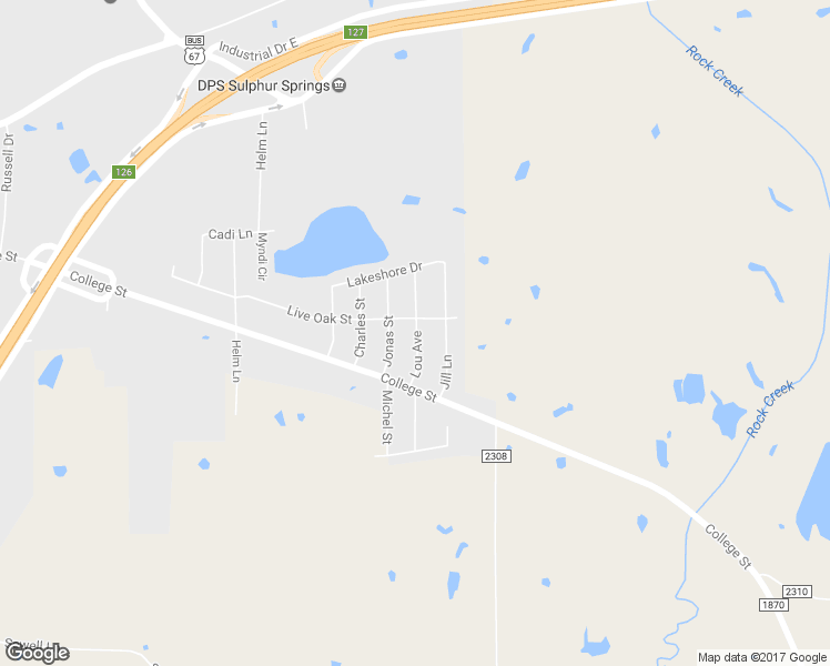 map of restaurants, bars, coffee shops, grocery stores, and more near 115 Lou Avenue in Sulphur Springs