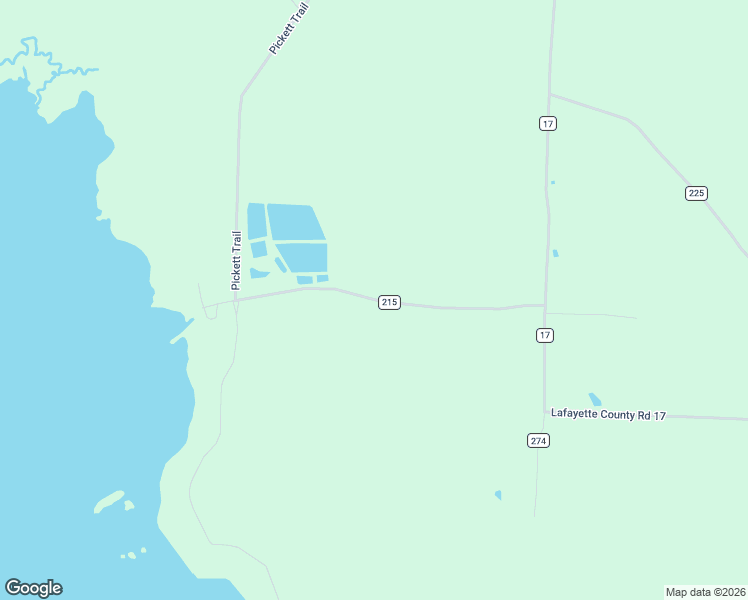 map of restaurants, bars, coffee shops, grocery stores, and more near Lafayette County Road 215 in Lafayette County