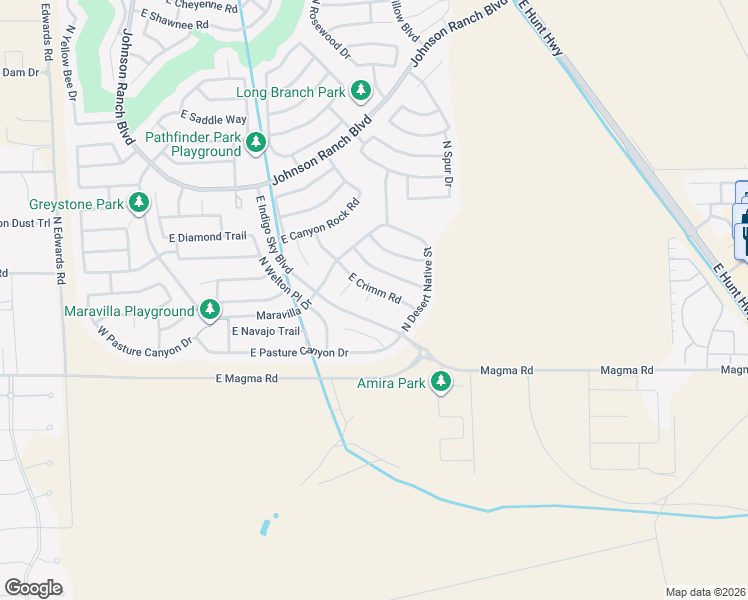 map of restaurants, bars, coffee shops, grocery stores, and more near 28175 North Abby Circle in Queen Creek