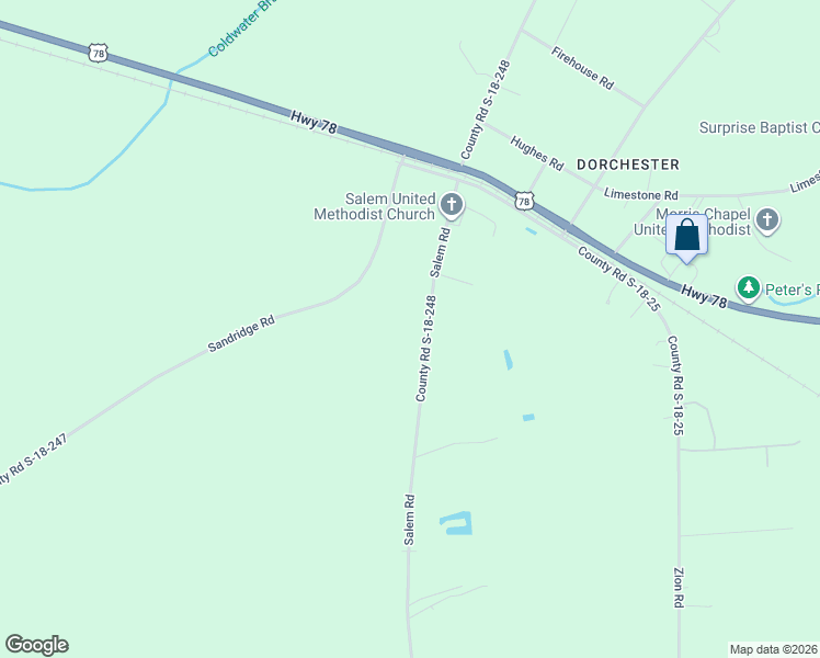 map of restaurants, bars, coffee shops, grocery stores, and more near 212 Salem Road in Dorchester County