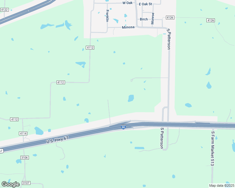 map of restaurants, bars, coffee shops, grocery stores, and more near Interstate 30 in Campbell