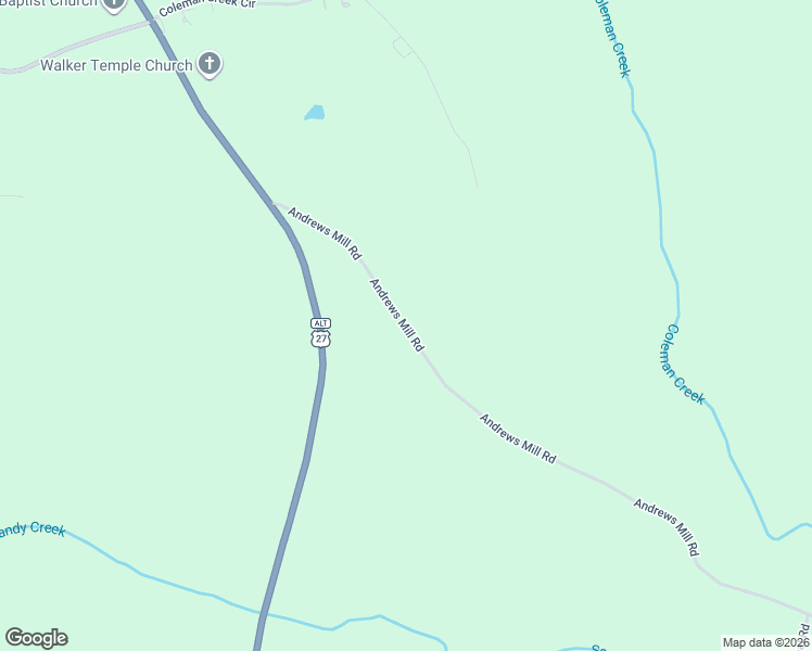 map of restaurants, bars, coffee shops, grocery stores, and more near 280 Andrews Mill Road in Luthersville