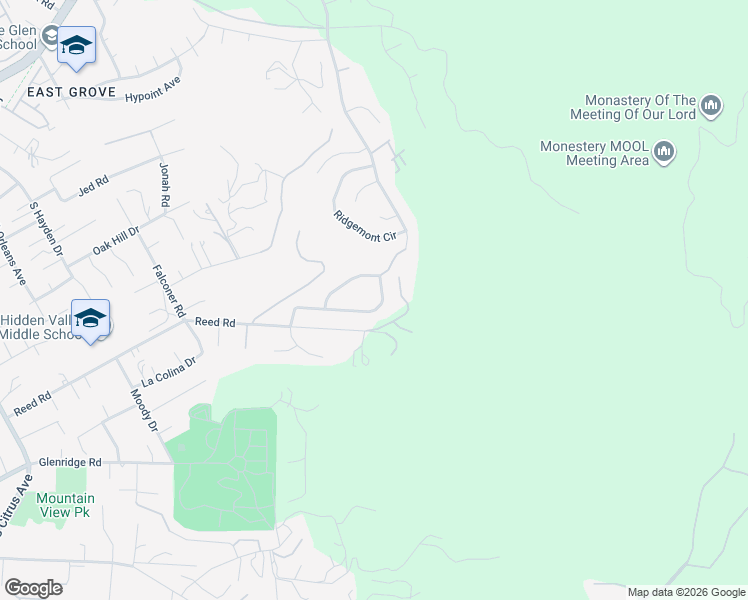 map of restaurants, bars, coffee shops, grocery stores, and more near 3261 Hidden Estates Lane in Escondido