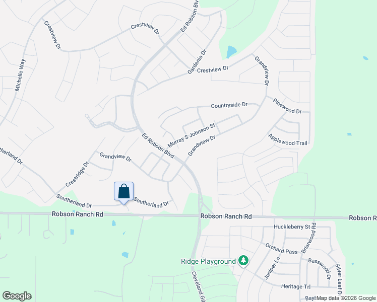 map of restaurants, bars, coffee shops, grocery stores, and more near 9608 Grandview Drive in Denton