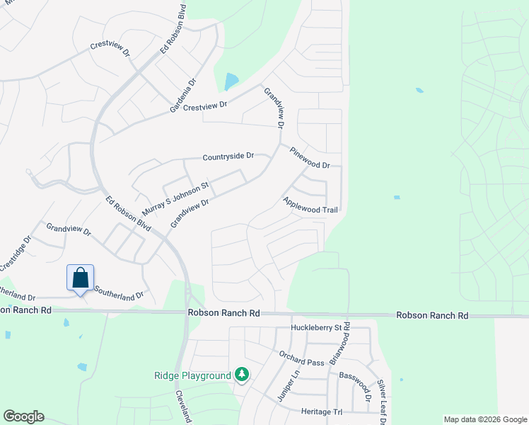map of restaurants, bars, coffee shops, grocery stores, and more near 9612 Orangewood Trail in Denton