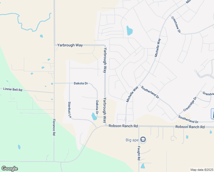 map of restaurants, bars, coffee shops, grocery stores, and more near 9728 Silver Rock Way in Denton