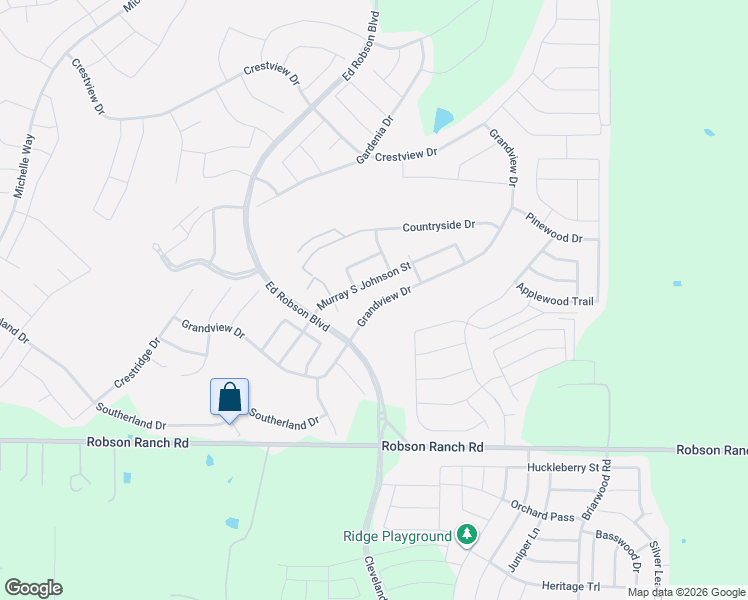 map of restaurants, bars, coffee shops, grocery stores, and more near 9608 Grandview Drive in Denton