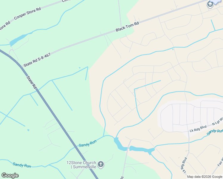 map of restaurants, bars, coffee shops, grocery stores, and more near Unnamed Road in Summerville